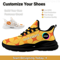 Chaussures de sport pour hommes avec emballage personnalisé, doublure en maille respirante et souple, pour la course décontractée, vente en gros
