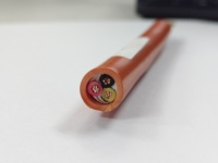 Câble Circulaire Électrique 0.6/1KV, 2C+E, 3C+E, 4C+E, 25MM2 Cuivre, Isolation PVC V-90, Gaine PVC 5V-90, Orange