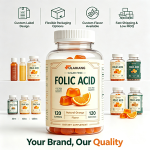 Gummies d'acide folique en marque blanche OEM 1 mg sans sucre pour le soutien nutritionnel prénatal et quotidien, végétaliennes, 120 unités - Product Image 5