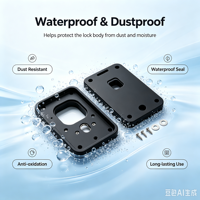 Placas Delanteras y Traseras de Acero Inoxidable Orbita para Cerradura Inteligente con Soporte para Tarjetas Mi/RFID/TEMIC/IC/Magnéticas, Negro/Blanco