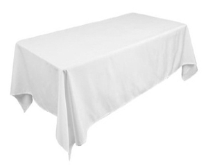 Wholesale Cheaper Woven OEKO-TEX Certified White Black Ivory Polyester Tablecloth for Banquet Party Wedding Outdoor Picnic - Product Image 1