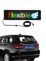 Pantalla LED Flexible Programable con Bluetooth, Control por Aplicación Inteligente, Texto Desplazable, Patrones Animados, Panel de Matriz LED RGB para Interiores y Automóviles