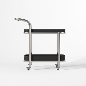 Moderne Rechthoekige Lederen Accent Tafel Stalen Frame Opslag Milieuvriendelijke Beweegbare <span class=keywords><strong>Trolley</strong></span> Voor Villa Woonkamer Entertainment - Product Image 5