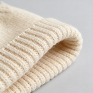 定制刺绣标志格子迷彩蝴蝶结防风透气男女通用豆豆批发冬季保暖100% 棉针织帽 - Product Image 2