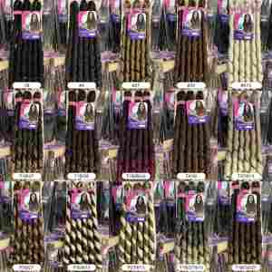 Nuevo 400g 3X French Curl Braids 24 "Pony Style Loose Wave Crochet Hair Pre-estirado 3X French Curly Trenzado Extensiones de cabello - Product Image 4