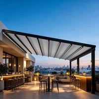 Auvent de fenêtre pliable en alliage, parasol respirant en métal, store rétractable pour événements extérieurs, jardins, entrées