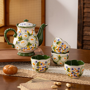 New Product Polish Ceramic <b>Tea</b> <b>Set</b> with Teapot Vintage Flower Afternoon <b>Tea</b> <b>Set</b> - Product Image 5
