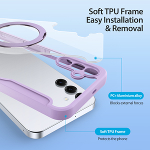 Funda magnética para teléfono con ranuras para tarjetas, adecuada para Samsung S25 Plus, con soporte, funda de cuero tipo cartera para negocios - Product Image 6