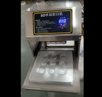 Machine de scellage thermique manuelle double usage pour capsules K-Cup et capsules populaires, machine de scellage K-Cup à 4, 6, 9, 12 cavités