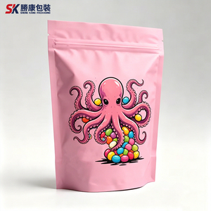 ถุงซิปโพลีเอสเตอร์โฮโลแกรมพิมพ์โลโก้ตามสั่ง พร้อมซิปล็อคกันกลิ่นสำหรับอาหารสัตว์เลี้ยง ขนม และยาสูบ - Product Image 1