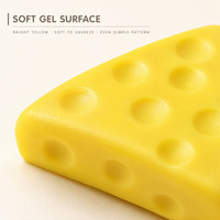 Jouet anti-stress en forme de tranches de fromage, jouet sensoriel souple en TPR, simulation alimentaire, jouet de décompression pour enfants et adultes