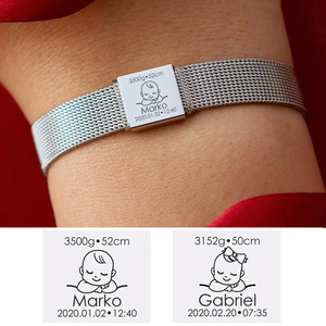 Correa de Reloj de Acero Inoxidable a la Moda, Brazalete Exquisito con Colgante Personalizado con LOGO, Apto para Hombres y Mujeres - Product Image 5