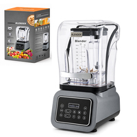 Mixeur Électrique Commercial Multifonctionnel Robuste avec Équipement Silencieux, Robot Culinaire, Mixeur à Jus et Smoothies, Broyeur