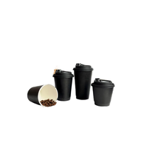 Gobelets en papier écologiques isolés à double paroi jetables personnalisés avec couvercles pour café vin eau minérale
