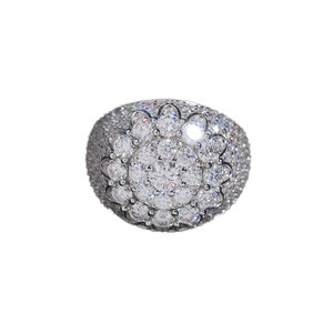 Prix promotionnel Bague Hip Hop Iced pour Homme en Argent 925 Plaqué Rhodium avec Moissanite taille diamant sertie à griffes - Product Image 1