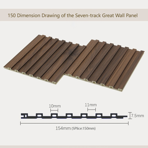 WPC Wall <b>Panel</b> MDF Cypress Wood <b>Acoustic</b> Ceiling Tiles Outdoor Wall Cladding Soundproofing Board - Product Image 4