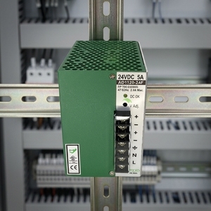 แหล่งจ่ายไฟแบบราง DIN 24v ระบบอัตโนมัติทางอุตสาหกรรม เสถียร แรงดันขาออก 24VDC 120W -40~70 องศาเซลเซียส - Product Image 1