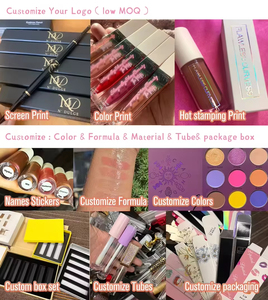 Private Label Long Lasting Vegan Hydrating Nude Shimmer Liquid Cream <b>Lip</b> <b>Gloss</b> 12 Colors Clear Glossy Custom Cosmetic Wholesale - Product Image 5