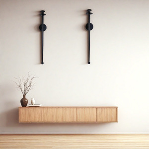 Porte-bougie mural de style minimaliste, décoration murale de fond de salon, porte-bougie long en fer forgé élégant - Product Image 4