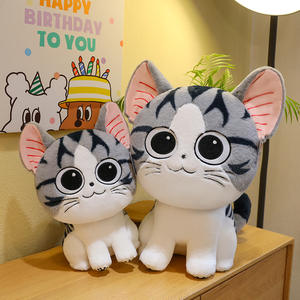 Vente en gros de poupée chat au <span class=keywords><strong>fromage</strong></span> mignon oreiller doux étreignant poupées en peluche <span class=keywords><strong>chaton</strong></span> marron gris chat en peluche pour la maison oreiller en peluche chat - Product Image 4