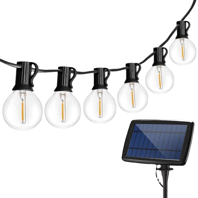 Garden Decor Street Lamp Remote Control Christmas G40 String Garland Led Lamp Outdoor Solar Light