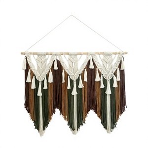 Decoración de <span class=keywords><strong>Pared</strong></span> de Arte Moderno Personalizada de Algodón con Patrón de Macramé y Adornos Geométricos para Colgar en la <span class=keywords><strong>Pared</strong></span> - Product Image 4
