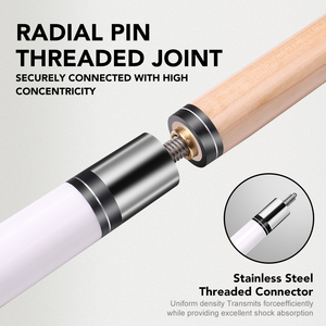 Taco de Billar CUPPA de Alta Calidad, 58 Pulgadas, Madera de Arce Canadiense, Junta de Acero Inoxidable, Punta de 10.5/11.5/13mm para Hogar, <span class=keywords><strong>Bar</strong></span> o Club - Product Image 5