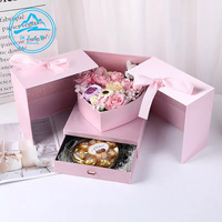 Cadeau de roses éternelles réalistes et durables Every Love, arrangement en boîte de fleurs pour la fête des mères