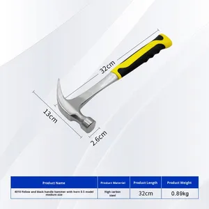 Martello combinato artiglio martello per unghie martello di sicurezza acciaio di grado industriale manico in acciaio di lunghezza 200mm grande piccolo martello per la rimozione dei chiodi - Product Image 6