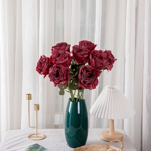 Loulan - Tallo de Rosa Seca y Tostada de Una Sola Flor, Rosa Artificial Realista y Duradera, Decoraciones para el Día de la Madre y Navidad - Product Image 1