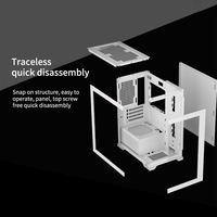 New Design PC Gaming ATX Cases & Towers Computer CPU Server Chassis Towers Tempered Glass Metal Cabinet for Desktop