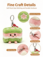 Porte-clés en peluche réaliste personnalisé Nyonya Kueh, breloque en peluche alimentaire malaisienne, souvenir en peluche