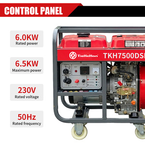 Generador Diésel de 6000W/6500W, Monocilíndrico, Refrigerado por Aire, Arranque Eléctrico/Polea, 230V - Product Image 3