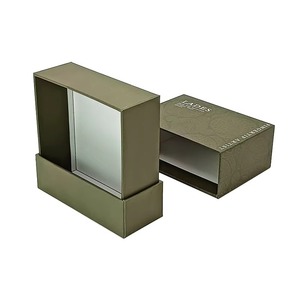 Recyclable Custom Jewelry <b>Box</b> for Necklace <b>Earring</b> Watch with Gold Foil UV Coating Embossing Cardboard Drawer <b>Box</b> Packaging - Product Image 4