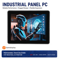Kiosque à écran tactile capacitif en aluminium de 13,3 pouces, RS232, montage mural intégré, Full HD, PC industriel tout-en-un