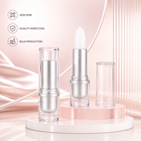 Emballage cosmétique en plastique transparent portable, vide, avec logo personnalisé, tube pour rouge à lèvres, baume à lèvres, gloss à lèvres, pour cosmétiques