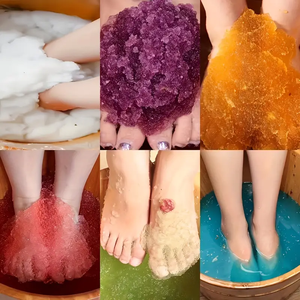 Sal de Baño de Cristal de Mar Muerto con Rosa Natural Pura, Gel Exfoliante para Pies, Paquete de Cuidado Corporal - Product Image 4