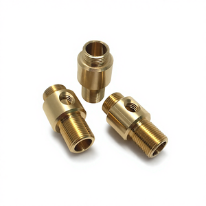 Adaptateur de fluide fileté à double extrémité en laiton, usinage CNC pour l'usinage, le perçage, le brochage pour l'usinage de précision - Product Image 1