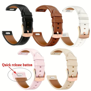 Bracelet de montre pour <span class=keywords><strong>femme</strong></span> en cuir synthétique 18 mm, à libération rapide, design boucle sport, compatible multi-marques, luxe - Product Image 5