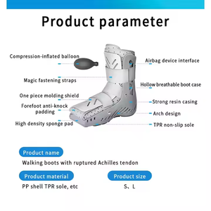 Zapatos cortos ortopédicos directos de fábrica, bota de Andador de órtesis médica ajustable/tobillera para recuperación de fracturas - Product Image 3