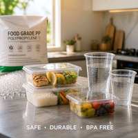 Prix de gros PP J-560S Résine de polypropylène transparente PP Granulés PP MFR 18 Haze 20% Qualité Emballage Alimentaire et Médical