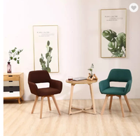 Chaise de salle à manger en tissu velours vert nordique, chaise d'appoint pour salon, salle de séjour, détente