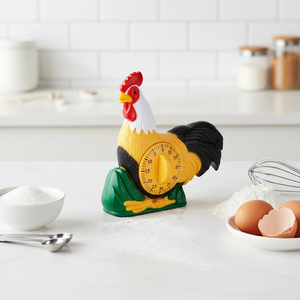 Minuteur de <span class=keywords><strong>cuisine</strong></span> mécanique en forme de poulet, en plastique ABS, compte à rebours de 0 à 1 heure, écologique, piles non rechargeables - Product Image 3