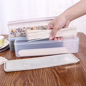 Organizador de nevera, caja rectangular de plástico con tapa para almacenamiento de alimentos, preservación de la frescura, contenedor de cocina multifuncional - Product Image 4