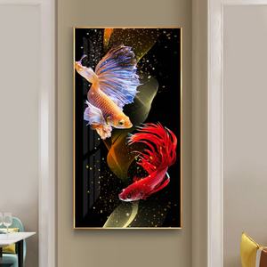 Peinture personnalisée, décoration moderne pour la maison, entrée, salon, peinture de paysage marin en diamant, peinture en porcelaine cristalline, art animalier, art mural - Product Image 5