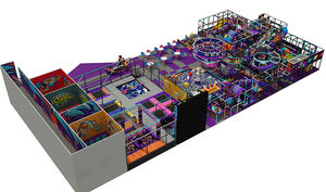 Equipo de Parque de Atracciones Personalizado Angel, Popular Parque Infantil Interior para Niños con Tobogán LED y Área de Trampolín - Product Image 5