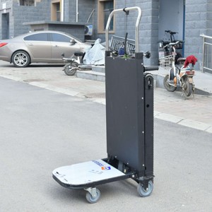 ポータブルショッピングトロリーアルミ製ハンドトラック150kg階段昇降式二輪折りたたみ式軽量家庭用ドーリー階段カート - Product Image 1
