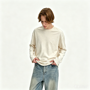 Kaos T-<span class=keywords><strong>Shirt</strong></span> Pria Desainer <span class=keywords><strong>Vintage</strong></span> 100% Katun 285g Streetwear Oversize Polos Kasual Lengan Pendek - Product Image 4