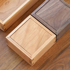 Kotak penyimpanan kayu alami yang dapat ditumpuk, kotak penyimpanan Desktop <span class=keywords><strong>Organizer</strong></span> untuk alat tulis, perhiasan kunci, kotak perhiasan kayu alami - Product Image 5