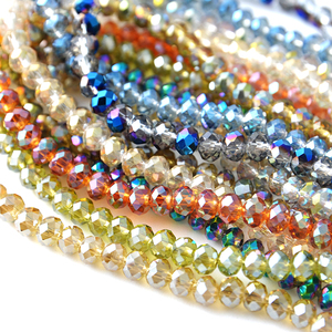 Arcobaleno di colore metallico vita branelli di rondelle di cristallo perle di vetro per monili che fanno - Product Image 1